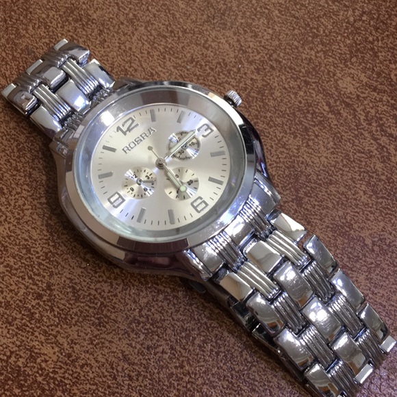 BOGO Men’s Silver Quartz Dress Watch - Picture 1 of 8
